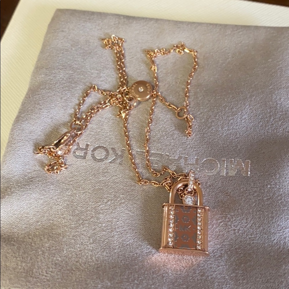 Michael Kors Rose Gold Locket Necklace